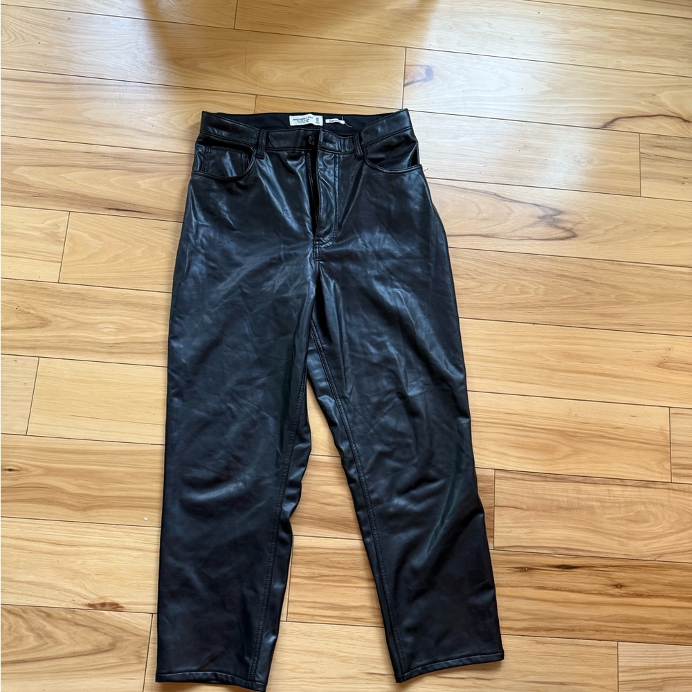 Black Vegan Leather Pants